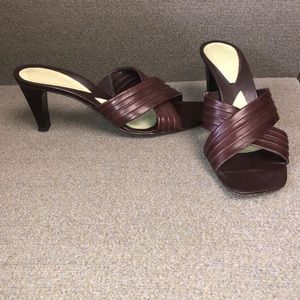 Brown Leather Sesto Meucci Mules  Size 8.5